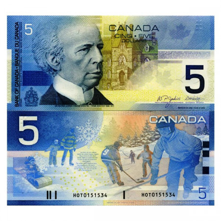 2002 (2001) * Billete Canadá 5 Dólares “Sir W Laurier” (p101a) SC