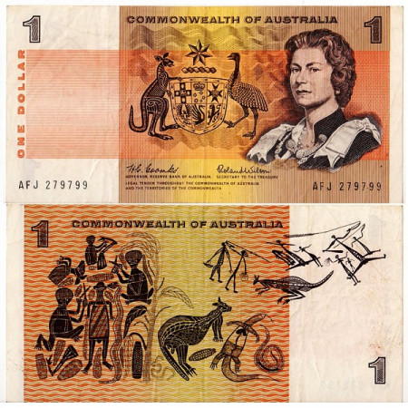 ND (1966) * Billete Australia 1 Dólar “Isabel II” (p37a) MBC
