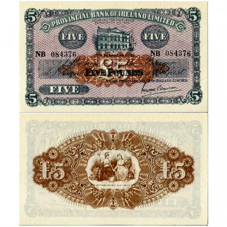 1951 * Billete Irlanda del Norte 5 Pounds "Provincial Bank" (p239) SC