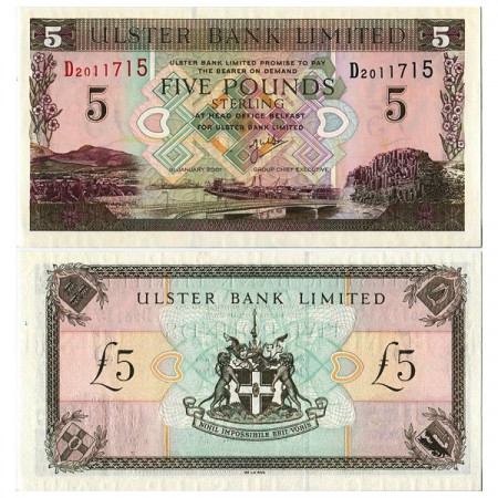 2001 * Billete Irlanda del Norte 5 Pounds "Ulster Bank" (p335c) SC