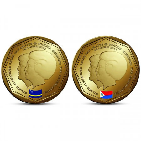 2014 * 2 x 5 Gulden Antillas Neerlandesas - Curaçao e Sint Maarten