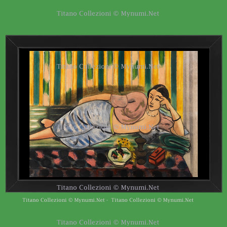 Anos 2000 * Ilustración decorativa "HENRI MATISSE -Odalisque au coffret rouge, 1926" Original Selected Artworks Avec con Marco