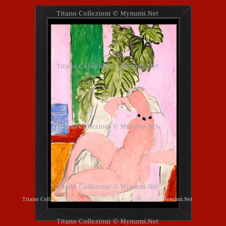 Anos 2000 * Ilustración decorativa "HENRI MATISSE -Nude in an armchair with a green plant" Original Selected Artworks Avec con Marco