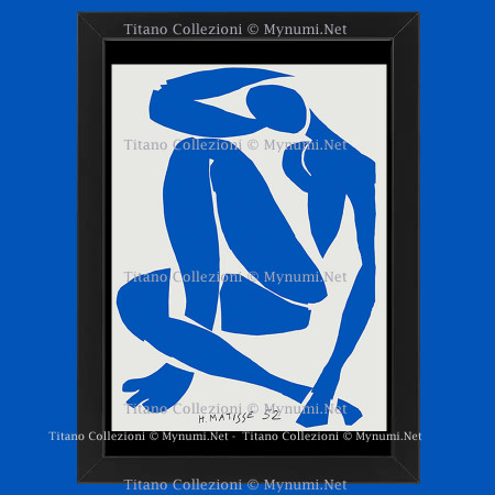 Anos 2000 * Ilustración decorativa "HENRI MATISSE -Nu Bleu IV" Original Selected Artworks Avec con Marco