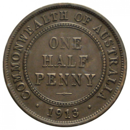 1913 (L) * 1/2 Penny Australia "Jorge V" (KM 22) MBC+