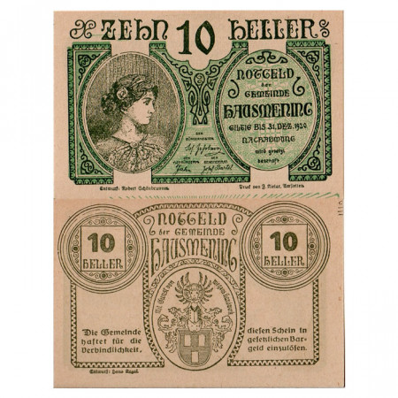 1920 * Notgeld Austria 10 heller Hausmening - Amstetten EBC-