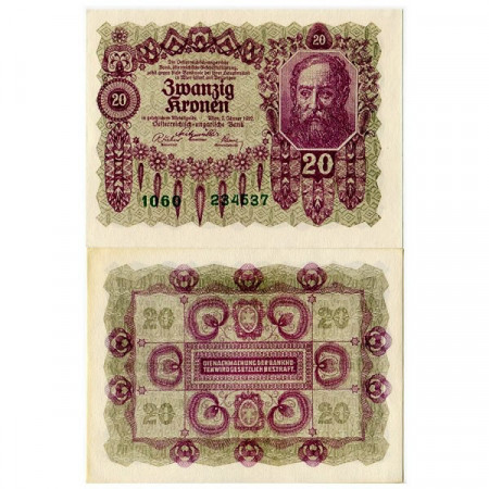1922 * Billete Austria 20 Kronen (p76) SC