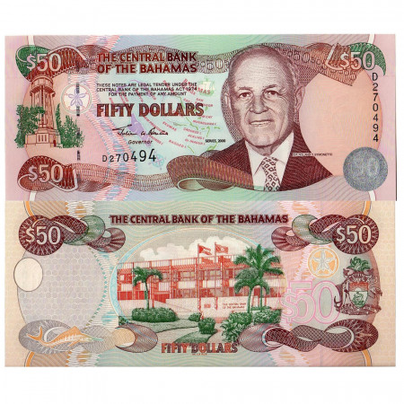 2000 * Billete Bahamas 50 dollars EBC