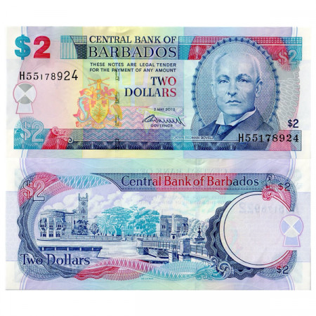 2012 * Billete Barbados 2 dollars EBC