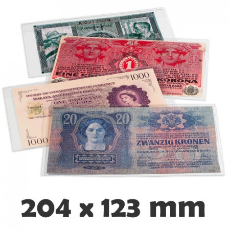 Fundas Protectoras para Billetes BASIC 210 (210 x 127 mm) * LEUCHTTURM