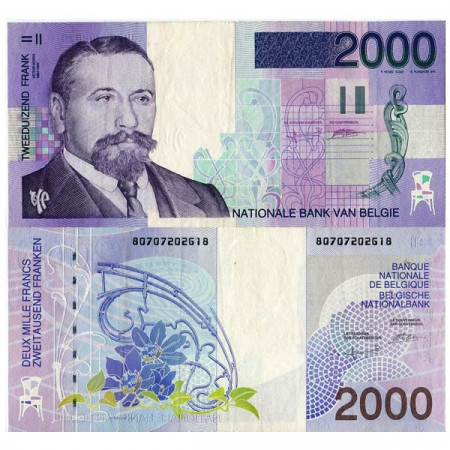 ND (1994-01) * Billete Bélgica 2000 Francs "Baron V Horta" (p151) MBC+
