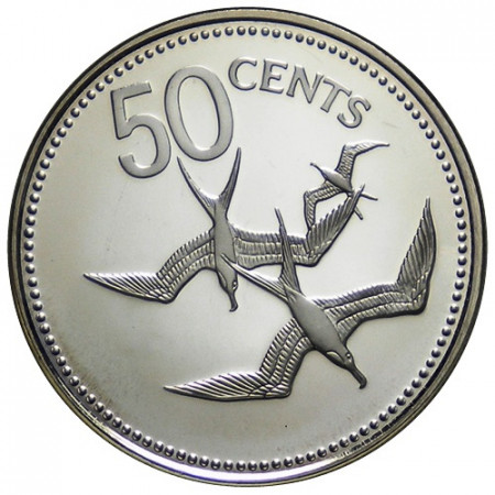 1975 * 50 Cents Belice "Frigate Bird" (KM 50) PROOF