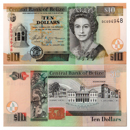 2005 * Billete Belice 10 dólars EBC