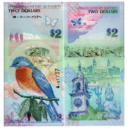 2009 * Billete Bermudas 2 dólars EBC