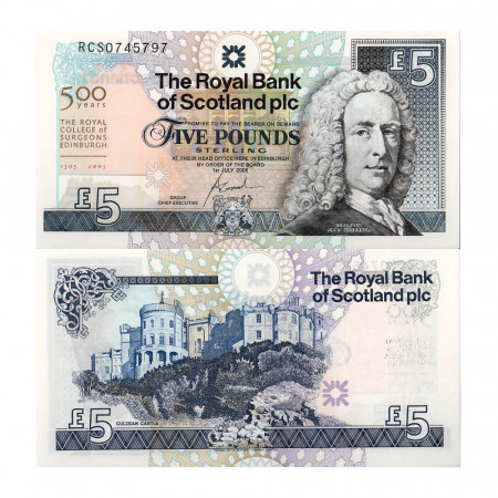 2005 * Billete Escocia 5 pound EBC Surgeons College