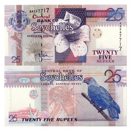 1998 * Billete Seychelles 25 Rupias EBC