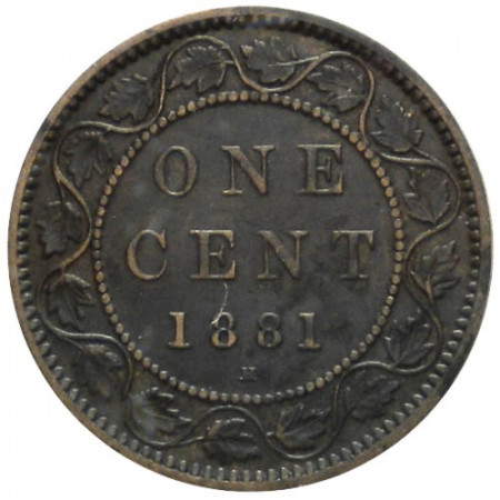 1881 H * 1 Cent Canadá "Reina Victoria" (KM 7) EBC