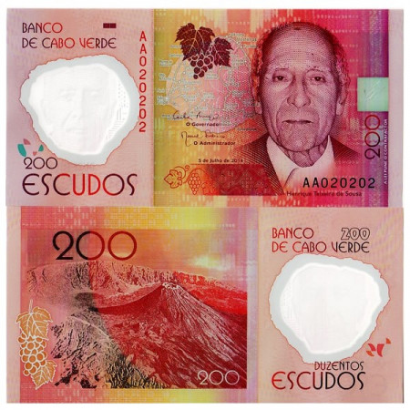 2014 * Billete Polímero Cabo Verde 200 Escudos SC