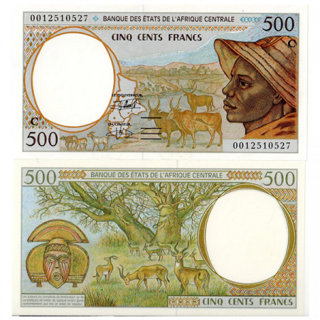 2000 C * Billete Estados África Central "Congo" 500 francos SC-