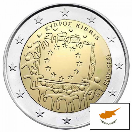 2015 * 2 Euro CHIPRE "30 Aniversario de La Bandera Europea"