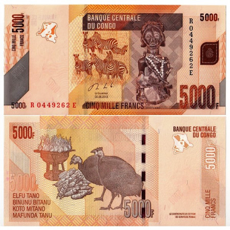 2013 * Billete Congo República Democrática 5000 Francos (p102b) SC