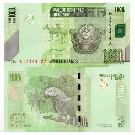 2005 (2012) * Billete Congo República Democrática 1000 Francs (p101) SC