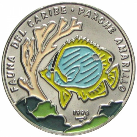 1996 * 1 Peso Cuba - Fauna del Caribe (Parche amarillo)