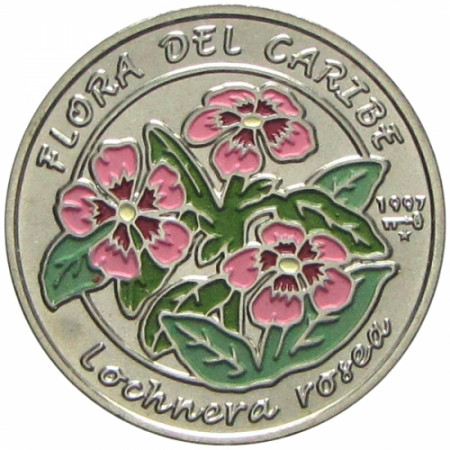 1997 * 1 Peso Cuba - Flora del Caribe (Lochnera rosea)
