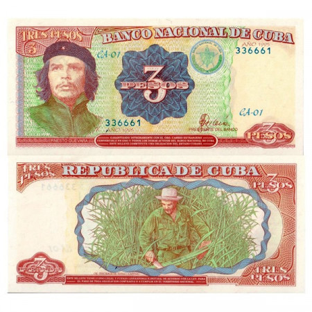 1995 * Billete Cuba 3 Pesos "Che Guevara" (p113) SC