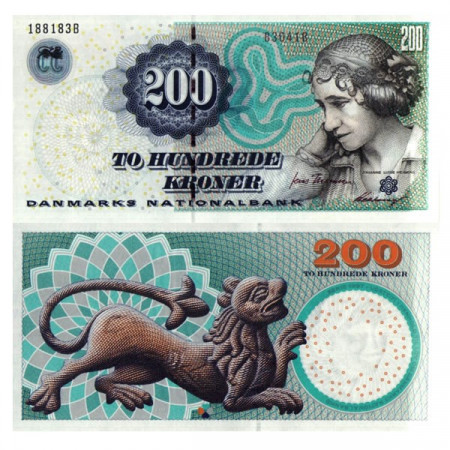 2003 * Billete Dinamarca 200 Kroner “JL Heiberg” (p62a) SC