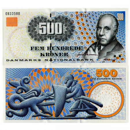 2003 * Billete Dinamarca 500 Kroner “Niels Bohr” (p58f) SC