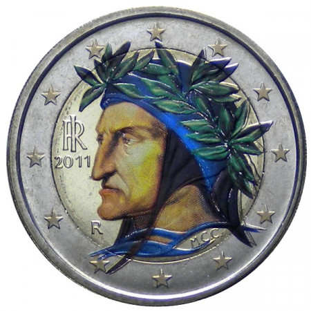 2011 * 2 euro ITALIA Dante Alighieri colorido