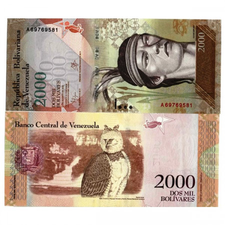 2016 * Billete Venezuela 2000 Bolivares "Cacique Guaicapuro" (pNew) SC