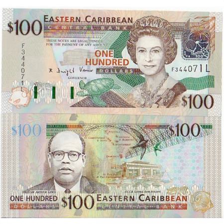ND (2003) * Billete East Caribbean States "Santa Lucía" 100 Dólares SC