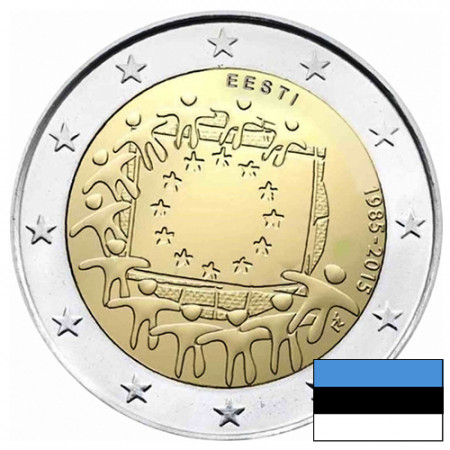 2015 * 2 Euro ESTONIA "30 Aniversario de La Bandera Europea"