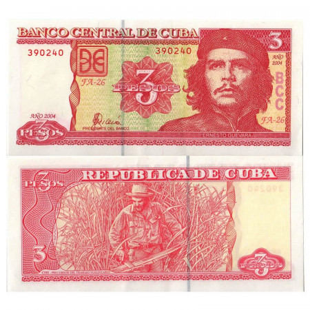 2004 * Billete Cuba 3 Pesos "Che Guevara" (p127a) EBC