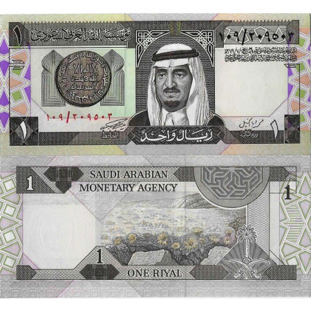 L.AH 1379 (1984) * Billete Arabia Saudita 1 Riyal "King Abdulaziz Ibn Abd Fahd" (p21b) SC