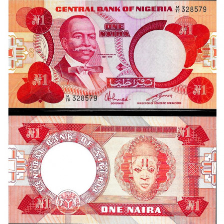 ND (1979-84) * Billete Nigeria 1 Naira "Herbert MacAuley" (p19c) SC