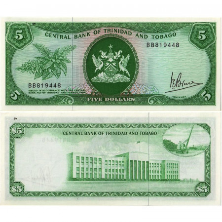L. 1964 * Billete Trinidad y Tobago 5 Dollars "Chaconia" (p31a) SC