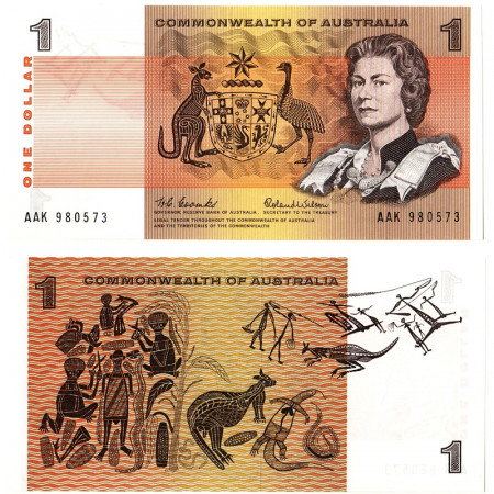 ND (1966-72) * Billete Australia 1 Dollar "Elizabeth II" (p37a) SC