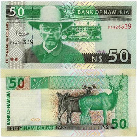 ND (1999) * Billete Namibia 50 Dollars "Captain Hendrik Witbooi" (p7a) SC