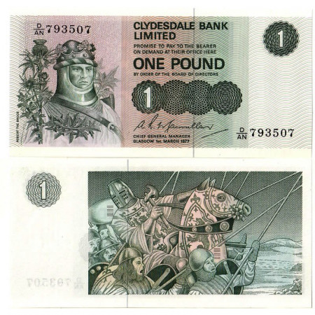 1977 * Billete Escocia 1 Pound "Robert the Bruce" (p204c) SC