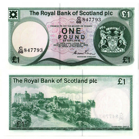 1983 * Billete Escocia 1 Pound "Edinburgh Castle" (p341b) SC