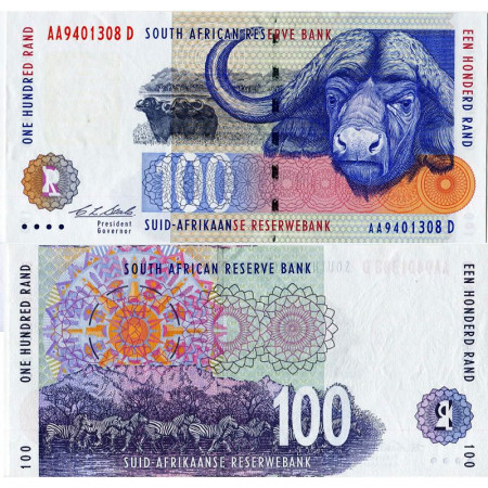 ND (1994) * Billete Sudáfrica 100 Rand "Cape Buffalos - Zebras" (p126a) SC