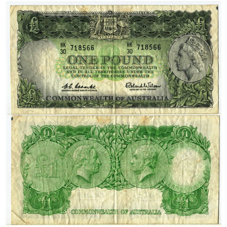 ND (1961-65) * Billete Australia 1 Pound "Elizabeth II" (p34) MBC