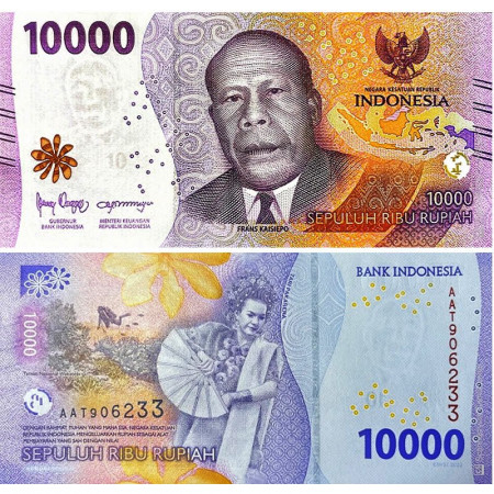 2022 * Billete Indonesia 10.000 Rupiah "Frans Kaisiepo " (pW165) SC
