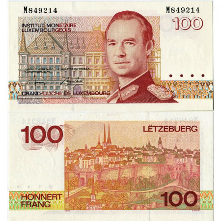 1993 * Billete 100 Francs Luxemburgo "Grand Duke Jean" (p58b) SC