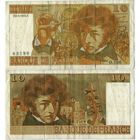 1975 * Billete Francia 10 Francs "Louis H Berlioz" (p150b) MBC-Pickholes