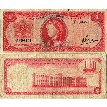 L. 1964 * Billete Trinidad y Tobago 1 Dollar "Elizabeth II" (p26c) cMBC