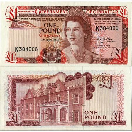 1979 * Billete Gibraltar 1 Pound "Elizabeth II" (p20b) SC